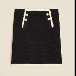 NWT J. Crew Crochet Mini Skirt With Contrast Trim, Size Large